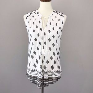Lucky Brand Diamond Printed Shell Sleeveless Top